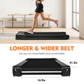 Under Desk Treadmill, Incline Walking Pad Treadmill For Home Office Use, 2.25Hp Quiet Treadmill For Walking And Jogging Indoor Fitness Black Durable Office Modern Body Building Iron Plastic