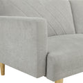 Multi Functional Futon Sofa Bed :Tapered Wood Legs Ideal For Small Living Rooms Multi Color Fabric Options Easily Converts To Single Bed,Grey Grey Velvet Wood Primary Living Space Medium Soft Mid Century Modern Square Arms Memory Foam Snowflake Velvet