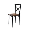 7 Pieces Dining Set 7 Piece Kitchen Table Set Perfect For Kitchen, Breakfast Nook, Living Room Occasions Brown Seats 6 Mdf Steel