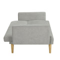 Multi Functional Futon Sofa Bed :Tapered Wood Legs Ideal For Small Living Rooms Multi Color Fabric Options Easily Converts To Single Bed,Grey Grey Velvet Wood Primary Living Space Medium Soft Mid Century Modern Square Arms Memory Foam Snowflake Velvet