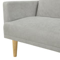 Multi Functional Futon Sofa Bed :Tapered Wood Legs Ideal For Small Living Rooms Multi Color Fabric Options Easily Converts To Single Bed,Grey Grey Velvet Wood Primary Living Space Medium Soft Mid Century Modern Square Arms Memory Foam Snowflake Velvet