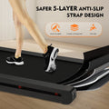 Under Desk Treadmill, Incline Walking Pad Treadmill For Home Office Use, 2.25Hp Quiet Treadmill For Walking And Jogging Indoor Fitness Black Durable Office Modern Body Building Iron Plastic