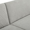 Multi Functional Futon Sofa Bed :Tapered Wood Legs Ideal For Small Living Rooms Multi Color Fabric Options Easily Converts To Single Bed,Grey Grey Velvet Wood Primary Living Space Medium Soft Mid Century Modern Square Arms Memory Foam Snowflake Velvet