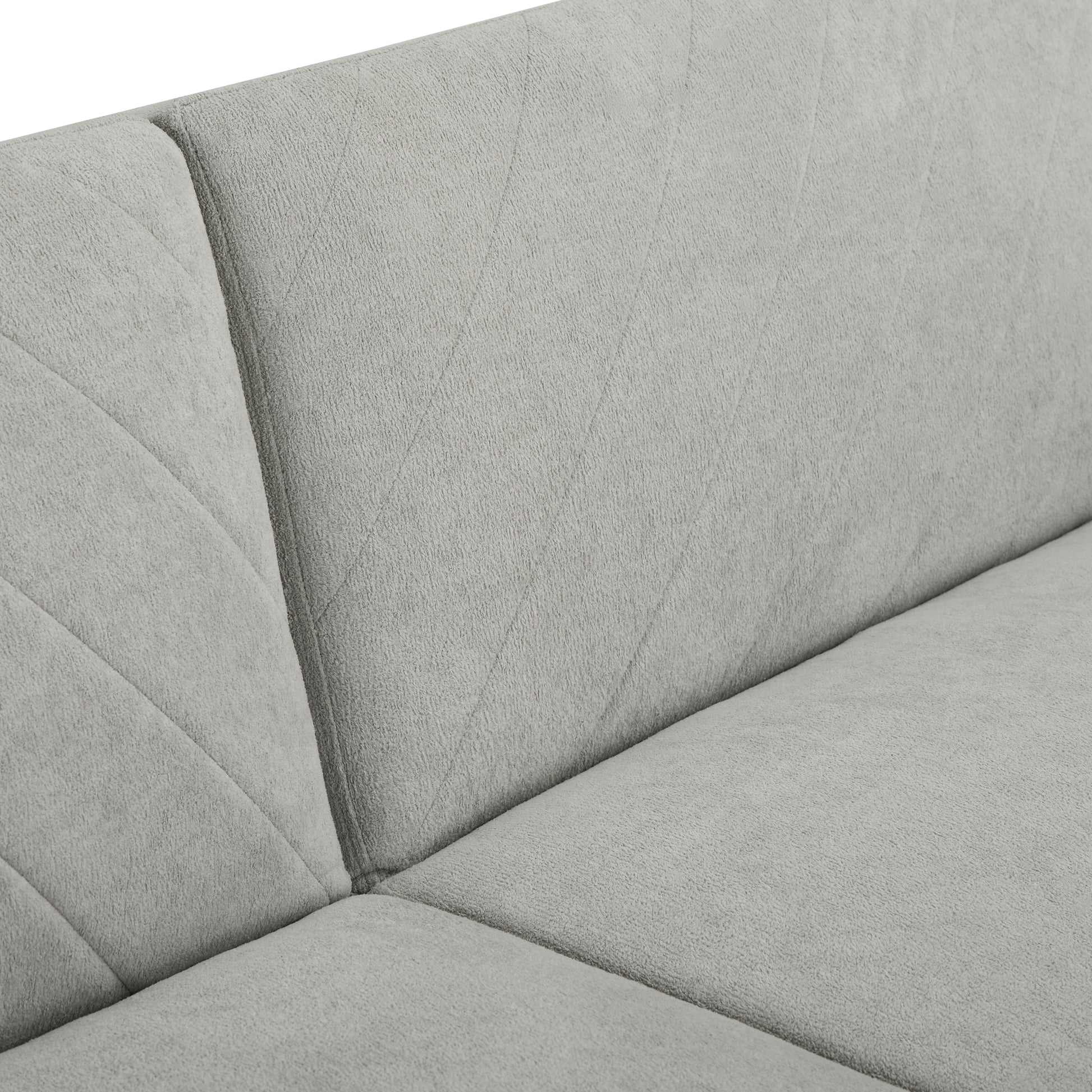 Multi Functional Futon Sofa Bed :Tapered Wood Legs Ideal For Small Living Rooms Multi Color Fabric Options Easily Converts To Single Bed,Grey Grey Velvet Wood Primary Living Space Medium Soft Mid Century Modern Square Arms Memory Foam Snowflake Velvet