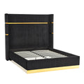 Corduroy Upholstered Bed Frame Queen Size 65