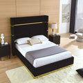 Corduroy Upholstered Bed Frame Queen Size 65