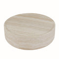 35.43'' Faux Mars Pattern Coffee Tables For Living Room Round Tea Faux Travertine Textured Table For Living Room, No Need Assembly. Marble Fiberglass