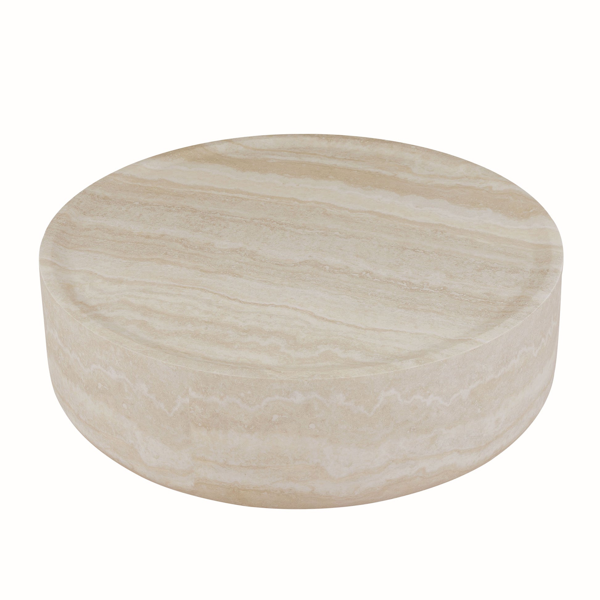 31.49'' Faux Mars Pattern Coffee Tables For Living Room Round Tea Table For Living Room, No Need Assembly. Marble Fiberglass