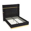 Corduroy Upholstered Bed Frame Queen Size 65