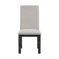Antique Black Finish Modern Dining 5Pc Set Rectangular Table And 4 Upholstered Chairs Textured Gray Wooden Dining Room Furniture Wood Wood Antique Black Seats 4 Wood Dining Room 72 Inches 4 Leg Rectangular Dining Table With Chair Wood