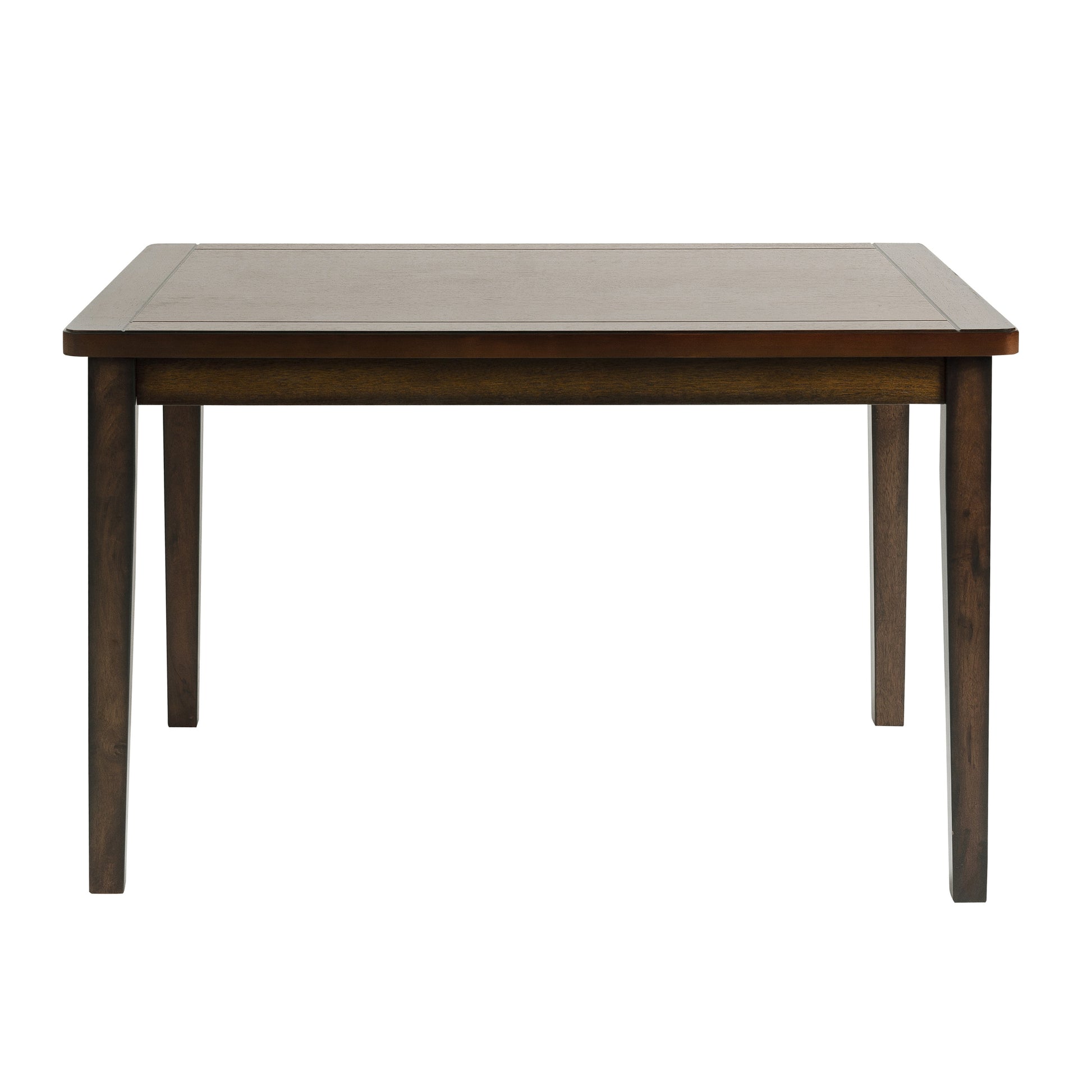 Dark Brown Cherry Finish 5Pc Dining Set Table With 4 Chairs Black Faux Leather Upholstery Wooden Kitchen Funiture Dinette Set Wood Brown Mix Seats 4 Wood Dining Room 48 Inches Rectangular Dining Table With Chair Wood