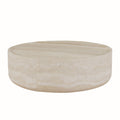 35.43'' Faux Mars Pattern Coffee Tables For Living Room Round Tea Faux Travertine Textured Table For Living Room, No Need Assembly. Marble Fiberglass