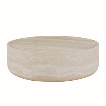 31.49'' Faux Mars Pattern Coffee Tables For Living Room Round Tea Table For Living Room, No Need Assembly. Marble Fiberglass