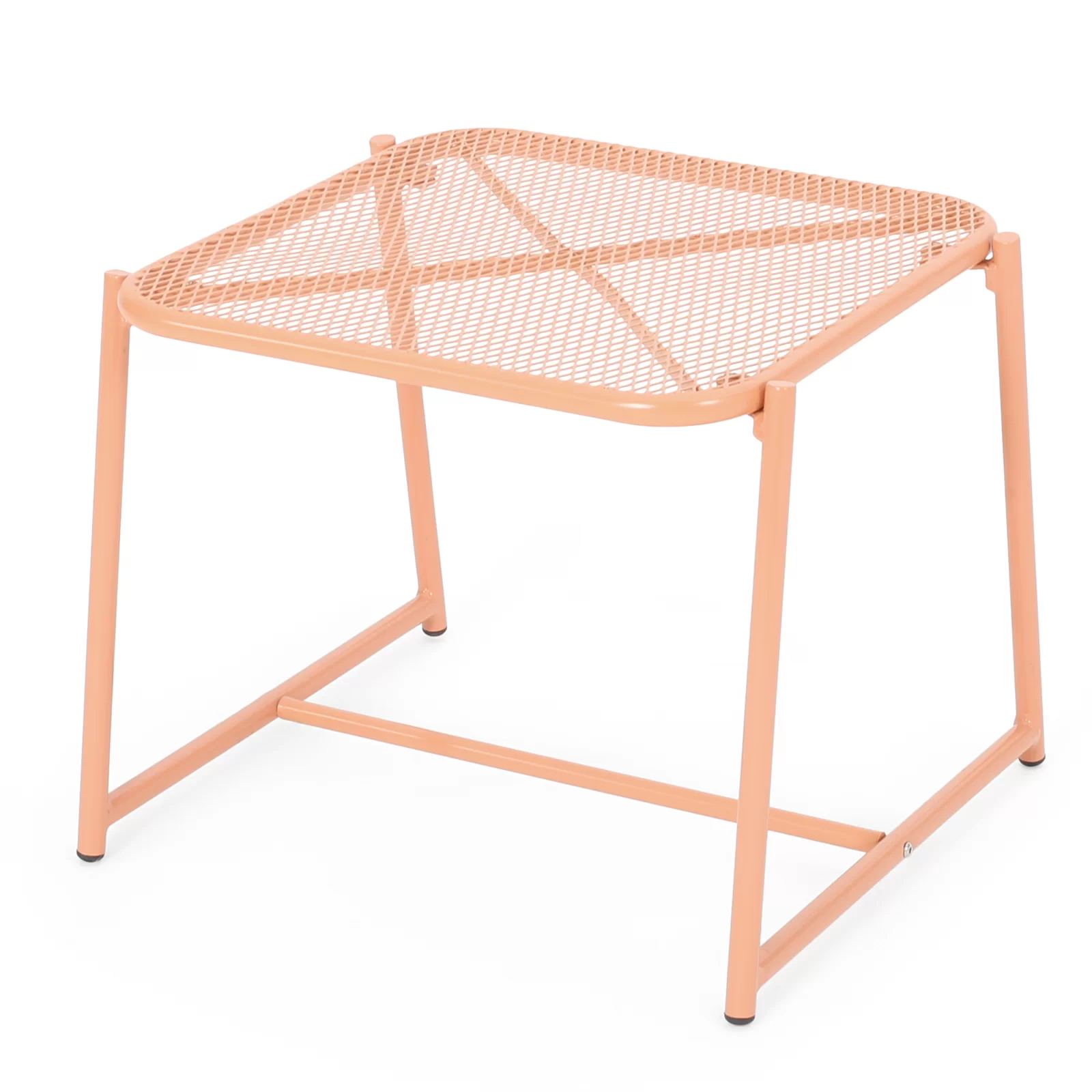 Elba 15.5"H Side Table Orange Iron