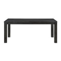 Antique Black Finish Modern 7Pc Dining Set Rectangular Table And 6 Upholstered Chairs Textured Gray Wooden Dining Room Furniture Upholstered Chair Wood Antique Black Seats 6 Wood Dining Room 72 Inches 4 Leg Rectangular Dining Table With Chair Wood