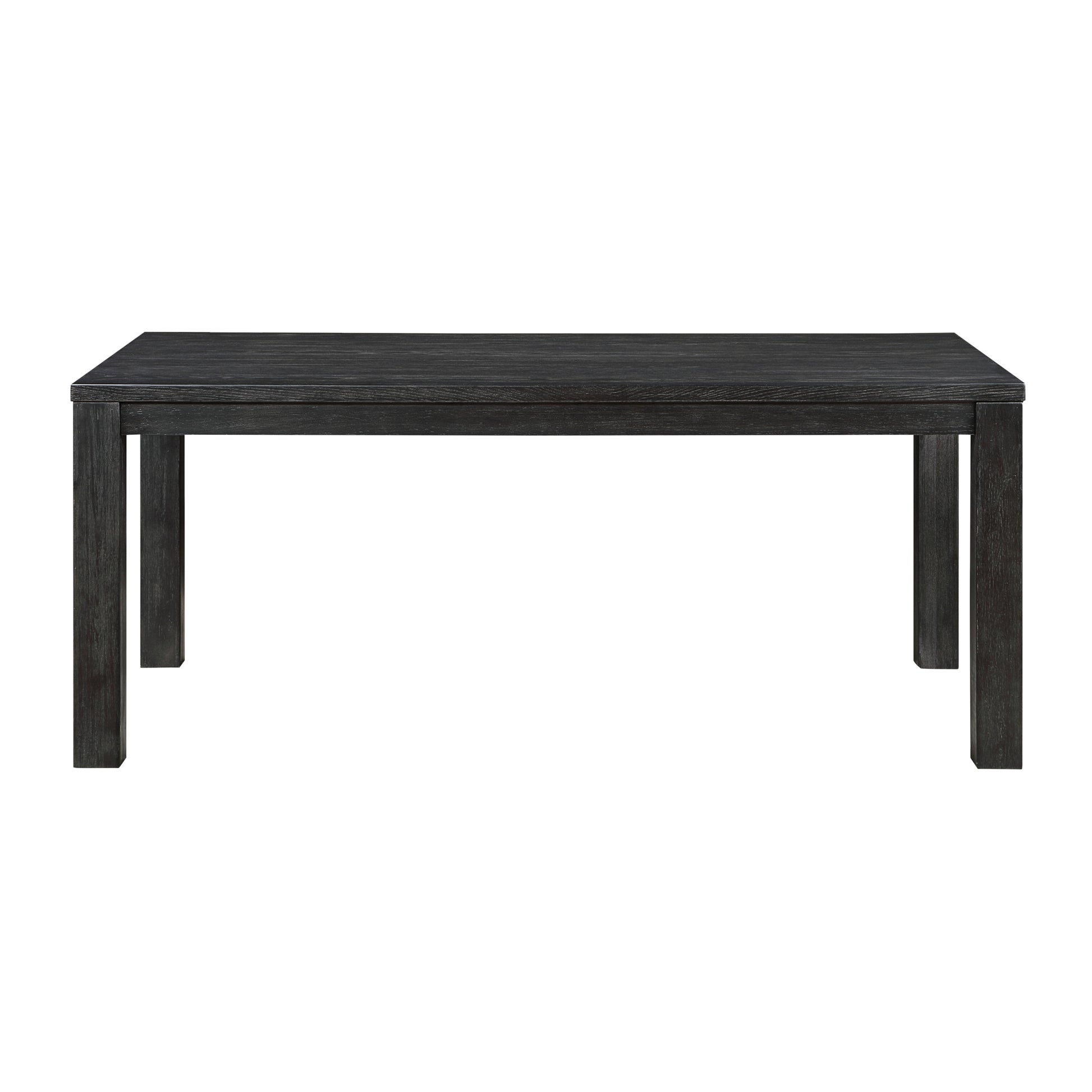 Antique Black Finish Modern Dining 5Pc Set Rectangular Table And 4 Upholstered Chairs Textured Gray Wooden Dining Room Furniture Wood Wood Antique Black Seats 4 Wood Dining Room 72 Inches 4 Leg Rectangular Dining Table With Chair Wood