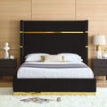 Corduroy Upholstered Bed Frame Queen Size 65