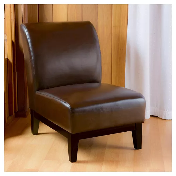 Lennon Kd Slipper Chair Brown Pu