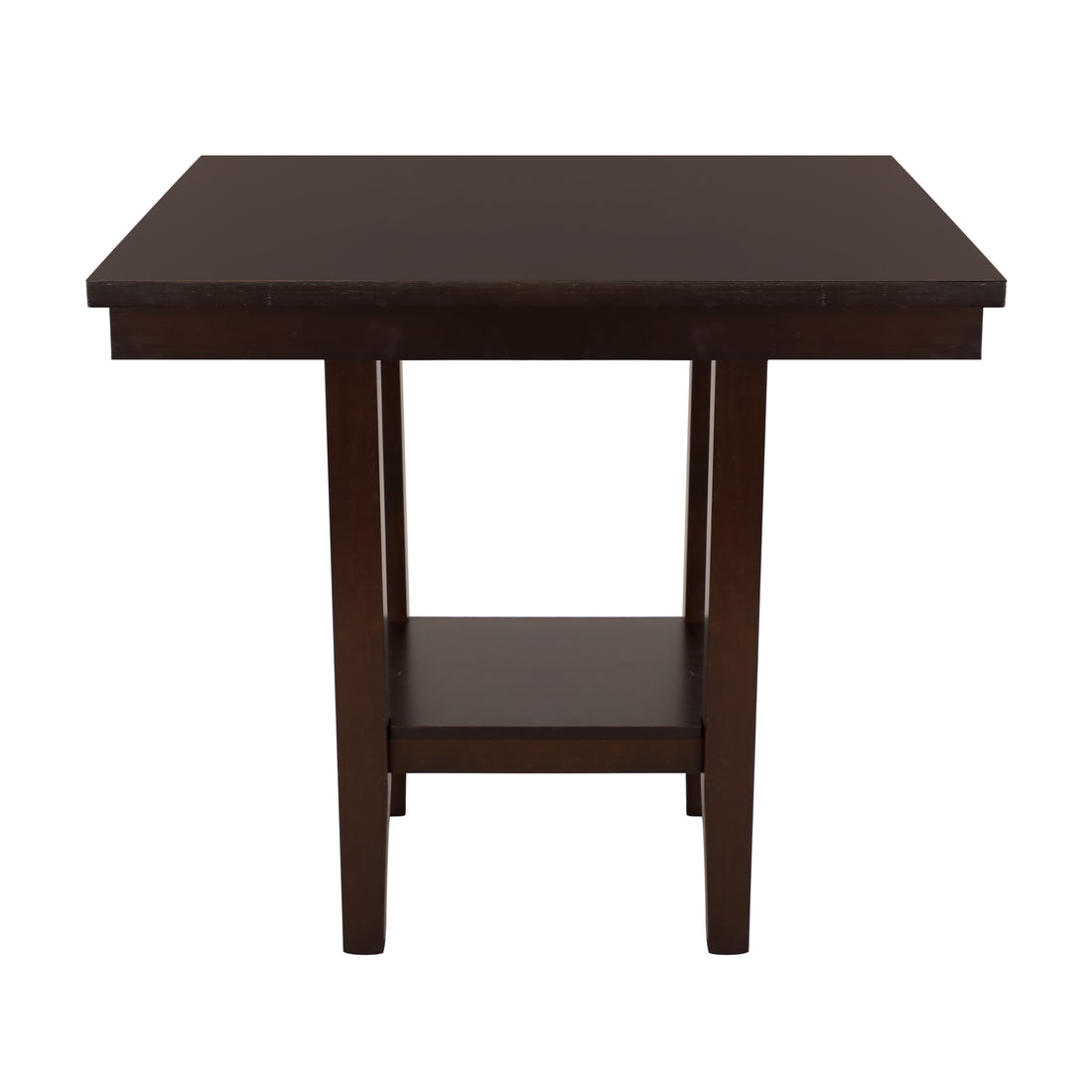 Contemporary Counter Height Table With Shelf Espresso Finish Wooden Dining Furniture 1Pc Kitchen Table Espresso Seats 4 Dining Room Kitchen & Dining Tables Square Wood