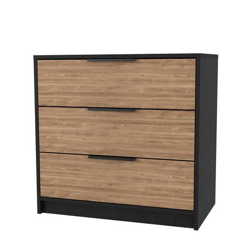 Washington Three Drawer Dresser Multicolor American Design,Industrial,Modern Pine Engineered Wood