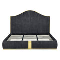 Corduroy Upholstered Bed Frame King Size 59.5