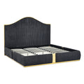 Corduroy Upholstered Bed Frame King Size 59.5