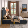 Corduroy Upholstered Bed Frame Queen Size 59.5