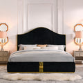 Corduroy Upholstered Bed Frame King Size 59.5