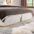 Corduroy Upholstered Bed Frame King Size 59.5