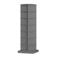 360 Gray Rotating Shoe Cabinet With 7 Layers Can Accommodate Up To 28 Paris Shoes Gray Melamine