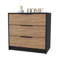 Washington Three Drawer Dresser Multicolor American Design,Industrial,Modern Pine Engineered Wood