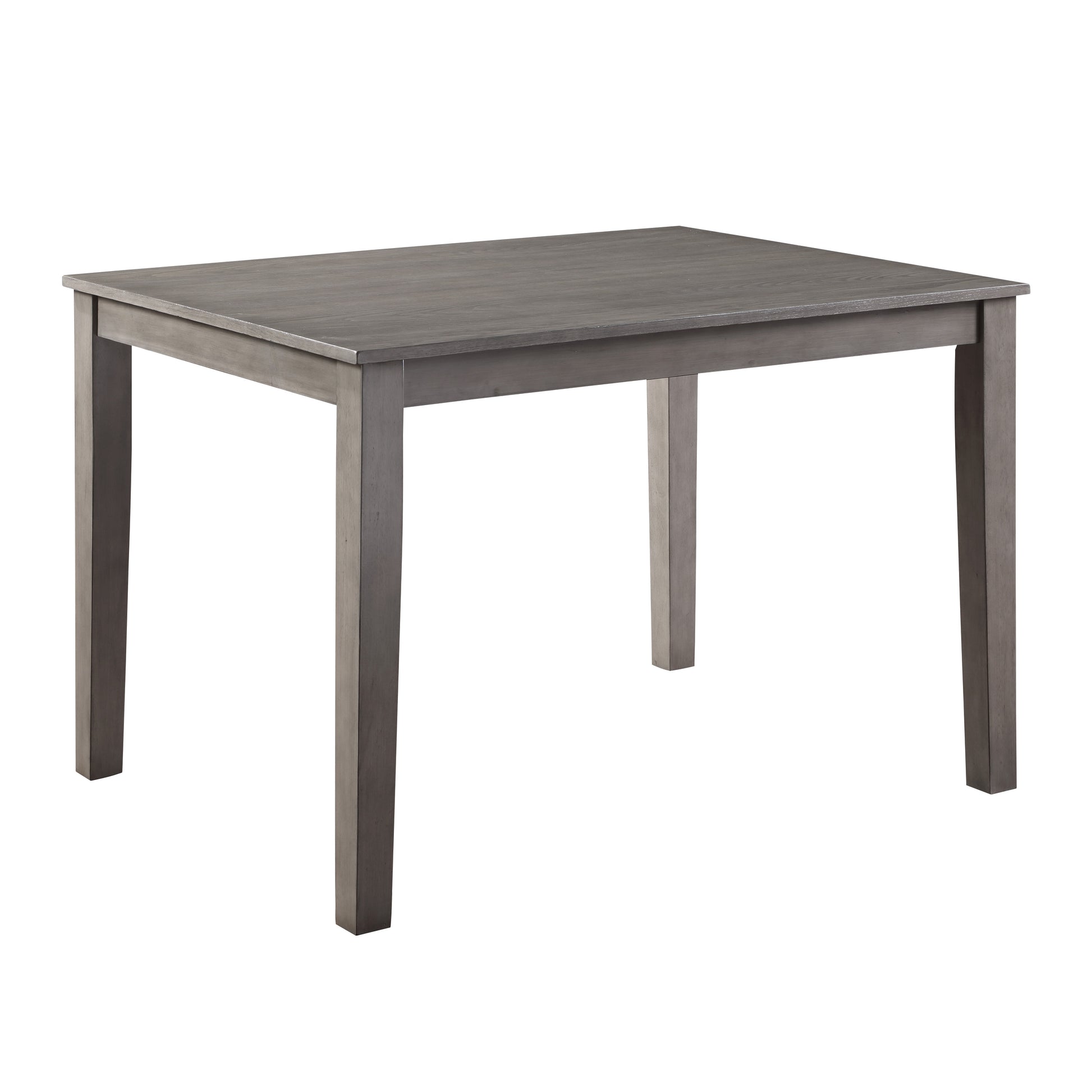 Beautiful Gray Finish 5Pc Dining Set Table And 4 Side Chairs Set Fabric Upholstery Wooden Furniture Kitchen Dining Set Wood Wood Gray Seats 4 Wood Dining Room 48 Inches Transitional 4 Leg Rectangular Dining Table With Chair Wood