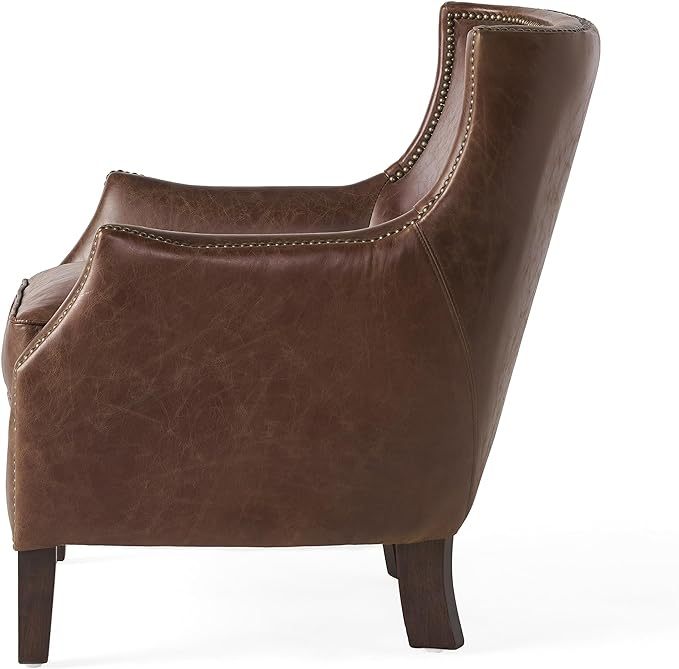Single Sofa Brown Fabric