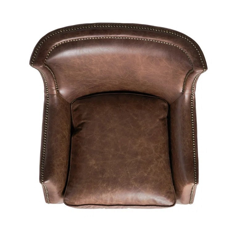 Single Sofa Brown Fabric
