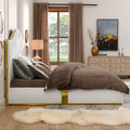 Corduroy Upholstered Bed Frame King Size 59.5