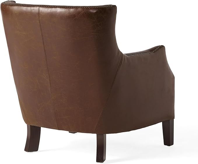 Single Sofa Brown Fabric