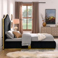 Corduroy Upholstered Bed Frame Queen Size 59.5