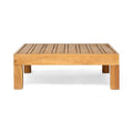 Oana 3 Pieceseat Set With Coffee Table, Beige Beige Acacia Wood