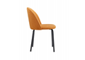 Orange Modern Chair Set Of 2 With Iron Tube Legs, Soft Cushions And Comfortable Backrest, Suitable For Dining Room, Living Room, Cafe,Hairball Back Orange Fabric