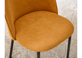 Orange Modern Chair Set Of 2 With Iron Tube Legs, Soft Cushions And Comfortable Backrest, Suitable For Dining Room, Living Room, Cafe,Hairball Back Orange Fabric