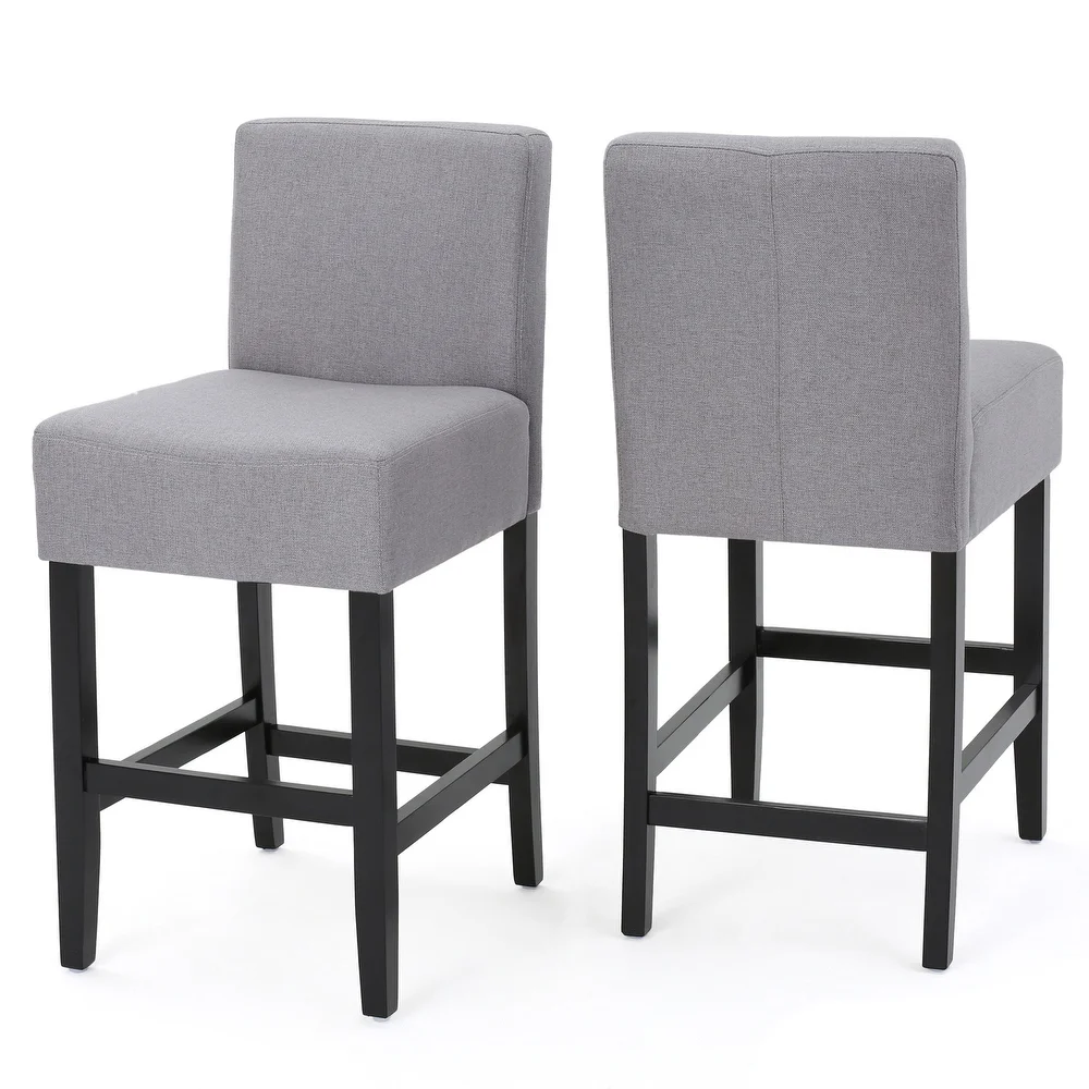 Zuma Kd Counter Stool Set Of 2 Grey Fabric