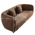 Wks6 Camel Color Plush Sofa, 88.89* 35.04* 28.74 Camel Luxury Fabric 3 Seat