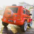 Licensed Mercedes Benz G63 Kids Ride On Car, 12V Electric Vehicle With Remote Control, Double Open Doors, Music, Bluetooth, Wheels Suspension, Battery Powered For Children Boy Girl Red Red Polyethylene