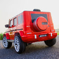 Licensed Mercedes Benz G63 Kids Ride On Car, 12V Electric Vehicle With Remote Control, Double Open Doors, Music, Bluetooth, Wheels Suspension, Battery Powered For Children Boy Girl Red Red Polyethylene