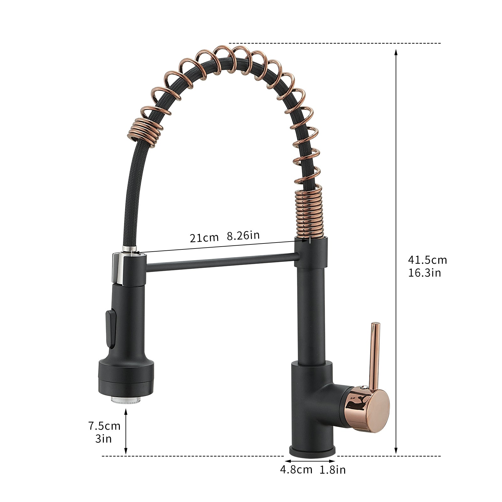 Led Commercial Kitchen Faucet With Pull Down Sprayer, Single Handle Single Lever Kitchen Sink Faucet Black Gold Kitchen Contemporary Ceramic Brass