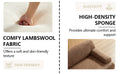 Wks9 Camel Sofa, Modern Simplicity, Durable Fabric, Solid Wood Frame, High Density Sponge Filler Camel Fabric
