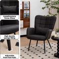 Leather Armchair, Modern Accent Chair High Back, Living Room Chairs With Metal Legs And Soft Padded, Sofa Chairs For Home Office,Bedroom,Dining Room Grey 1Pc Grey Bonded Leather