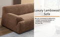 Wks9 Camel Sofa, Modern Simplicity, Durable Fabric, Solid Wood Frame, High Density Sponge Filler Camel Fabric