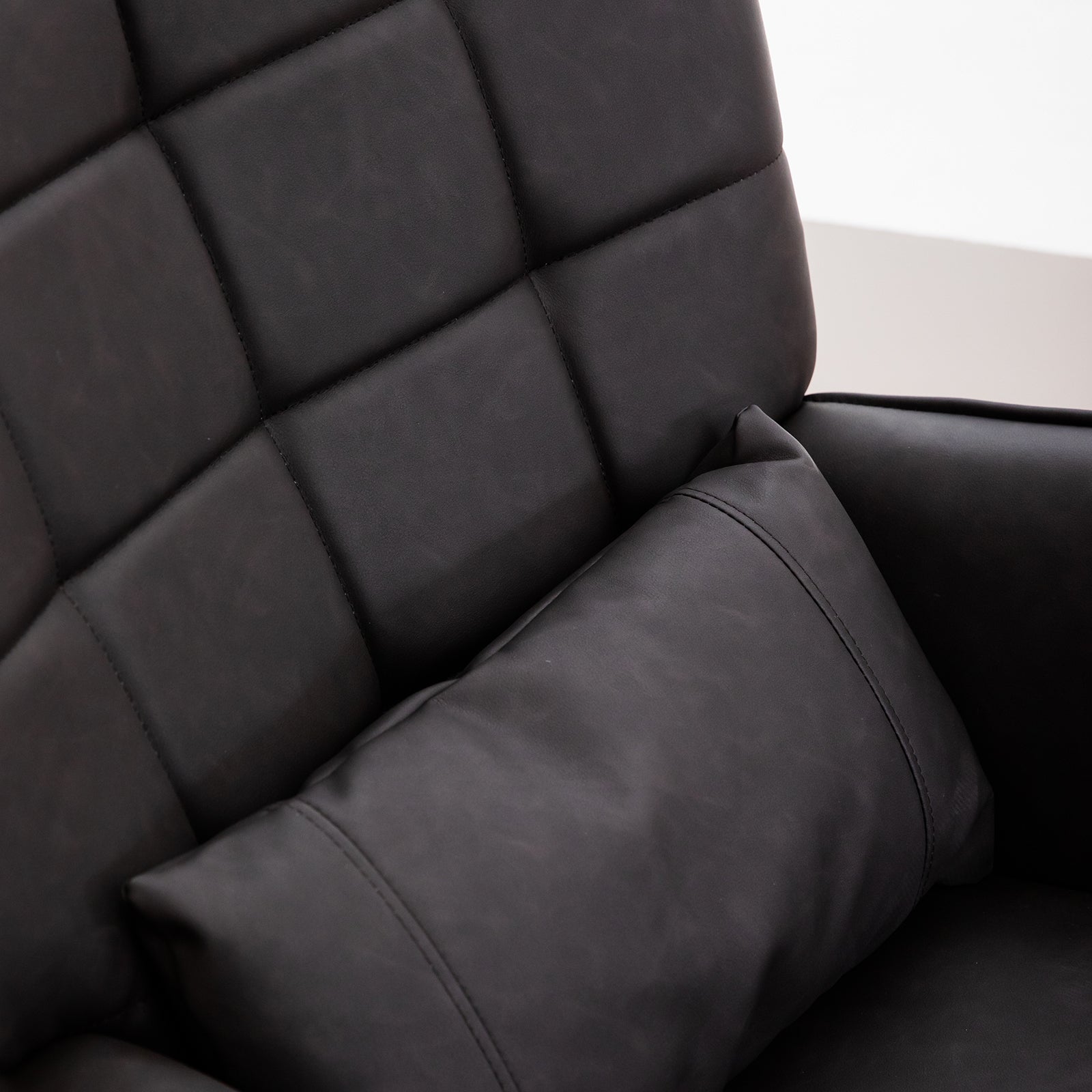 Leather Armchair, Modern Accent Chair High Back, Living Room Chairs With Metal Legs And Soft Padded, Sofa Chairs For Home Office,Bedroom,Dining Room Grey 1Pc Grey Bonded Leather