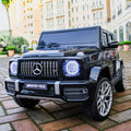 Licensed Mercedes Benz G63 Kids Ride On Car, 12V Electric Vehicle With Remote Control, Double Open Doors, Music, Bluetooth, Wheels Suspension, Battery Powered For Children Boy Girl Black Black Polyethylene